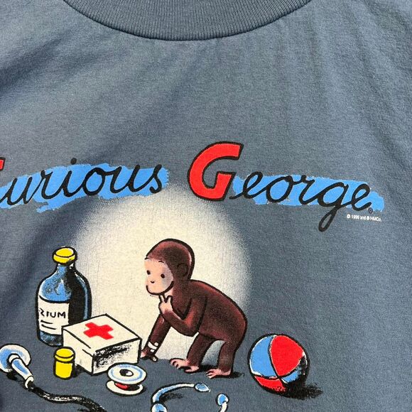 Vintage Curious George Hospital First-Aid Medic Graphic Size XL - Picture 3 of 8